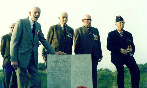 With veterans on the Somme 1985