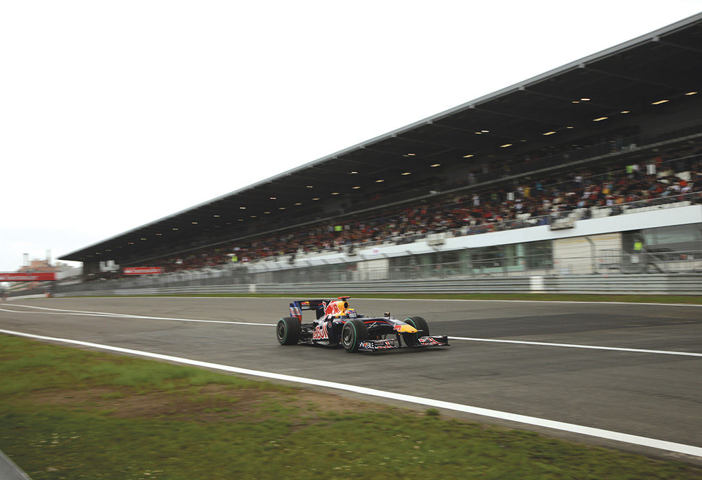 Formula 1 car on track