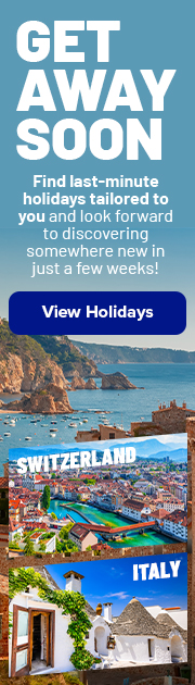 Get away soon - Find last-minute holidays tailored to you and look forward to discovering somewhere new in just a few weeks! - View Holidays.